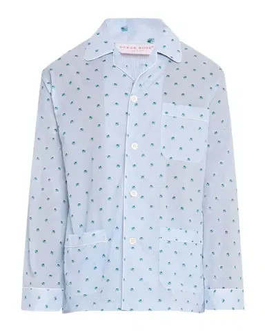 Derek Rose Men's Ledbury Striped Elephant-Print Pajama Set | Thumbnail 1 Derek Rose Men's Ledbury Striped Elephant-Print Pajama Set | Thumbnail 1