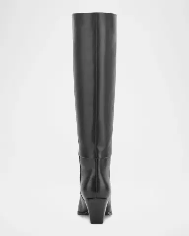 Marc Fisher LTD Tarrie Stacked Heel Leather Knee-High Boots | Thumbnail 3 Marc Fisher LTD Tarrie Stacked Heel Leather Knee-High Boots | Thumbnail 3