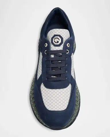 Stefano Ricci Men's Suede & Technical Fabric Sneakers | Thumbnail 6 Stefano Ricci Men's Suede & Technical Fabric Sneakers | Thumbnail 6