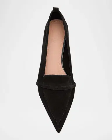 Malone Souliers Dora Suede Pointed-Toe Loafers | Thumbnail 6