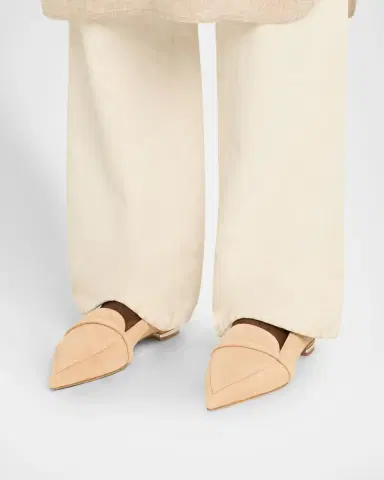 Malone Souliers Dora Suede Pointed-Toe Loafers | Thumbnail 2