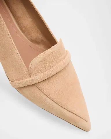 Malone Souliers Dora Suede Pointed-Toe Loafers | Thumbnail 5