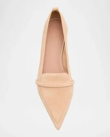 Malone Souliers Dora Suede Pointed-Toe Loafers | Thumbnail 6