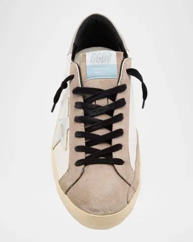 Golden Goose Men's Super-Star Leather and Suede Low-Top Sneakers | Thumbnail 4