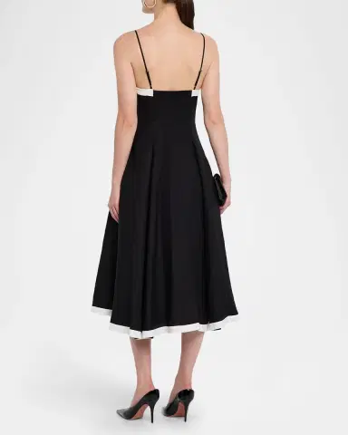 SIMKHAI Cordelia Sleeveless Button-Front Midi Dress | Thumbnail 2 SIMKHAI Cordelia Sleeveless Button-Front Midi Dress | Thumbnail 2