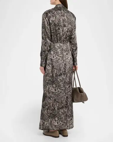 Golden Goose Golden Floral Viscose Twill Shirtdress | Thumbnail 3