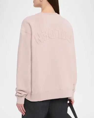 Golden Goose Reverse Logo Cotton Crewneck Sweatshirt | Thumbnail 3 Golden Goose Reverse Logo Cotton Crewneck Sweatshirt | Thumbnail 3
