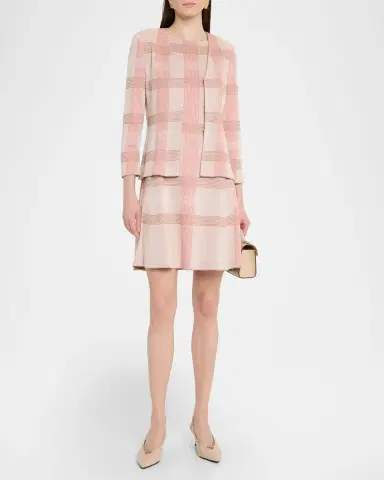 Misook Tailored Plaid Knit Jacket | Thumbnail 2 Misook Tailored Plaid Knit Jacket | Thumbnail 2
