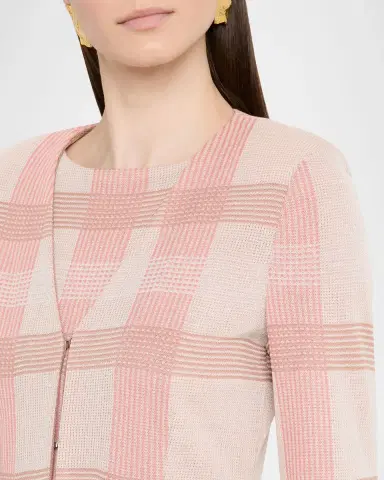 Misook Tailored Plaid Knit Jacket | Thumbnail 5 Misook Tailored Plaid Knit Jacket | Thumbnail 5