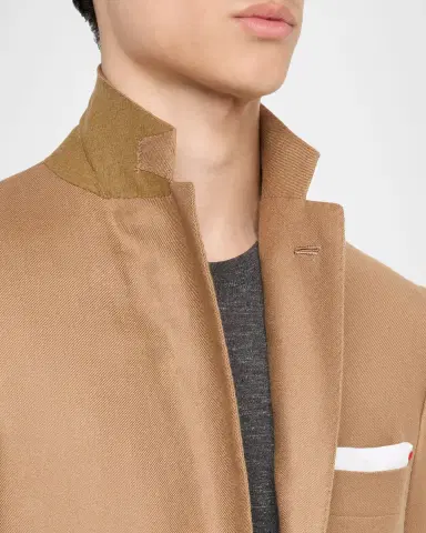 Kiton Men's Soft Cashmere Single-Breasted Blazer | Thumbnail 7 Kiton Men's Soft Cashmere Single-Breasted Blazer | Thumbnail 7
