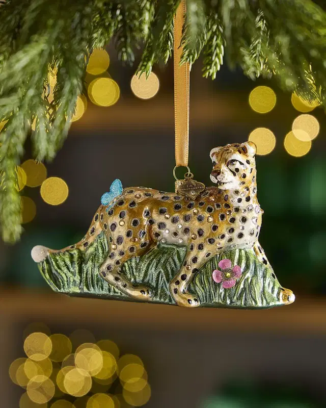 Jay Strongwater Spotted Majesty Christmas Ornament