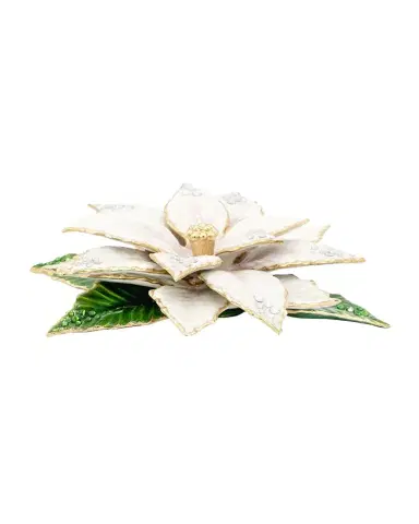 Jay Strongwater White Poinsettia Tabletop Decoration | Thumbnail 1