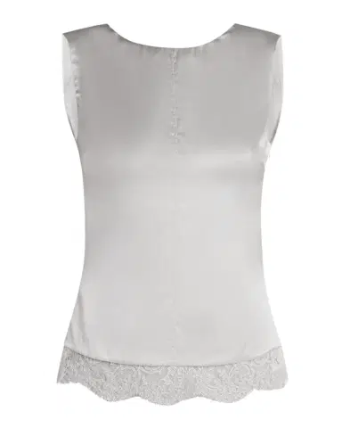 TOM FORD Satin and Lace Sleeveless Top | Thumbnail 1 TOM FORD Satin and Lace Sleeveless Top | Thumbnail 1