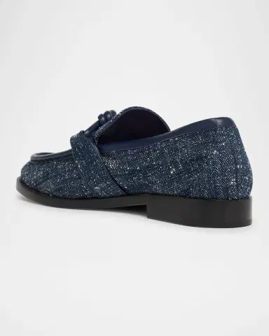 Bottega Veneta Astaire Denim Boucle Knot Loafers | Thumbnail 4 Bottega Veneta Astaire Denim Boucle Knot Loafers | Thumbnail 4
