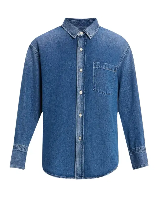 Good Work by Argent x Citizens of Humanity Harris Button-Down Cotton Denim Shirt