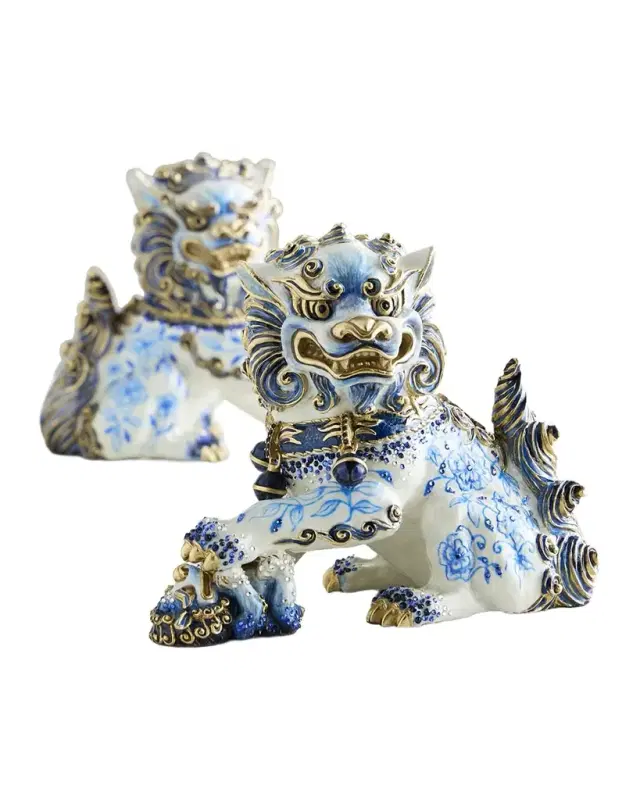 Jay Strongwater Yin Foo Dog Chinoiserie Figurine