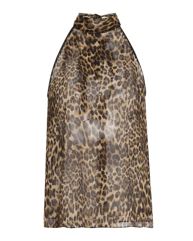 Alla Vintage Leopard-Print Halter Top Alla Vintage Leopard-Print Halter Top