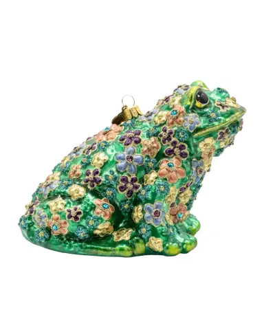 Jay Strongwater Floral Frog Christmas Ornament | Thumbnail 1