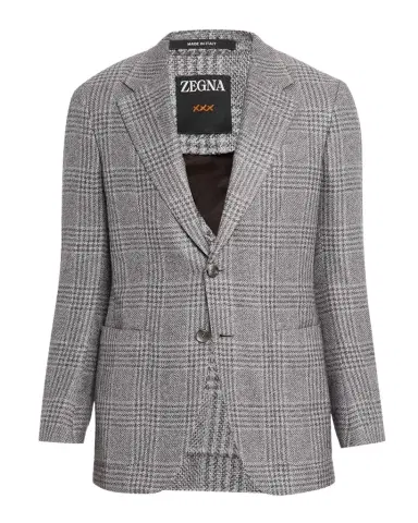 Zegna Men's Cashmere and Silk Plaid Two-Button Sport Coat | Thumbnail 1