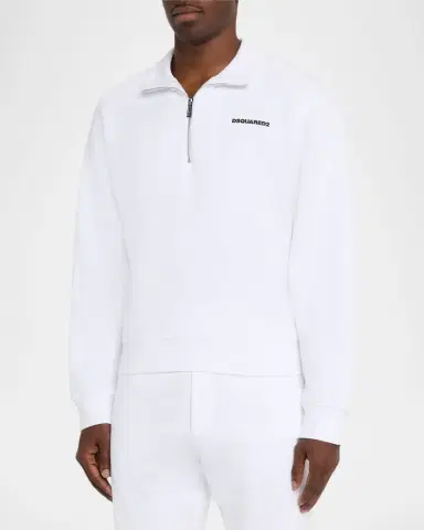 Dsquared2 Men's Half-Zip Cotton Sweatshirt | Thumbnail 4