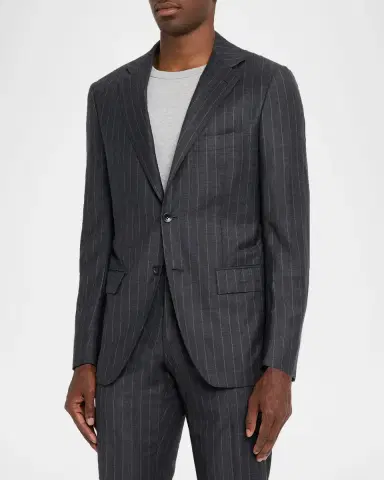 Kiton Men's Wool Pinstripe Two-Piece Suit | Thumbnail 4 Kiton Men's Wool Pinstripe Two-Piece Suit | Thumbnail 4