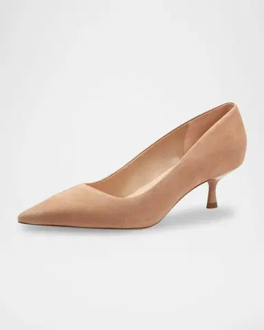 Marc Fisher LTD Calynna Suede Kitten-Heel Pumps | Thumbnail 2 Marc Fisher LTD Calynna Suede Kitten-Heel Pumps | Thumbnail 2
