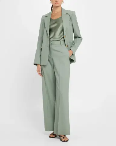 Argent Soho Wide-Leg Seasonless Wool Trousers | Thumbnail 2