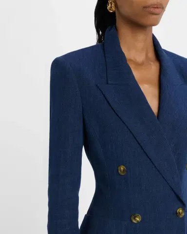 Good Work by Argent x Citizens of Humanity Chelsea Double-Breasted Linen Blazer | Thumbnail 5