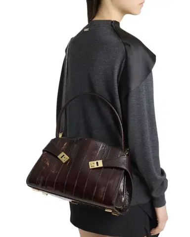 Ferragamo Hug Eel Leather Shoulder Bag | Thumbnail 1 Ferragamo Hug Eel Leather Shoulder Bag | Thumbnail 1