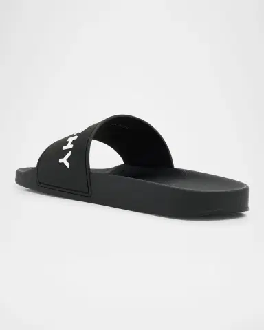 Givenchy Men 's Leather Logo Slide Sandals | Thumbnail 4