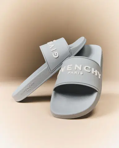 Givenchy Men 's Leather Logo Slide Sandals | Thumbnail 5