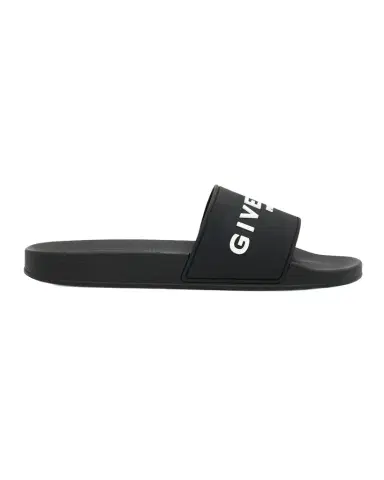 Givenchy Men 's Leather Logo Slide Sandals | Thumbnail 1