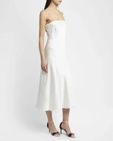 Giorgio Armani Double Silk Satin Spaghetti-Strap Maxi Dress | Thumbnail 4