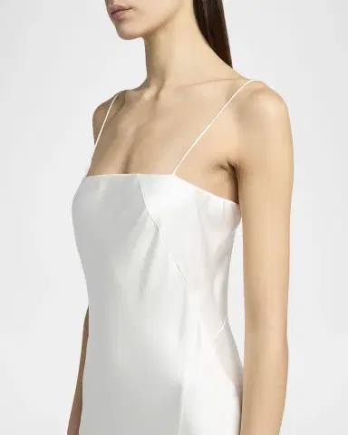 Giorgio Armani Double Silk Satin Spaghetti-Strap Maxi Dress | Thumbnail 5
