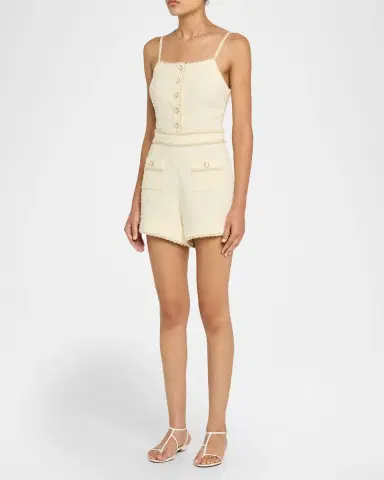 Simkhai Ginny Boucle Romper | Thumbnail 4 Simkhai Ginny Boucle Romper | Thumbnail 4
