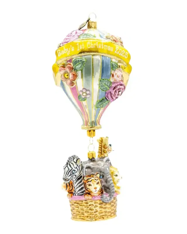 Jay Strongwater 2025 Annual Baby Balloon Christmas Ornament