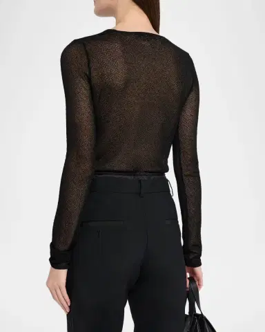 Golden Goose Nella Journey Slim Semi-Sheer Top | Thumbnail 3