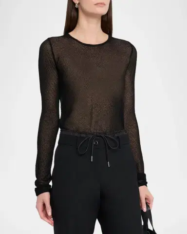 Golden Goose Nella Journey Slim Semi-Sheer Top | Thumbnail 4
