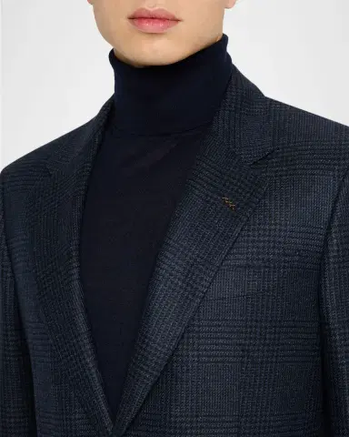 Zegna Men's Oasi Cashmere Tonal Plaid Sport Coat | Thumbnail 5 Zegna Men's Oasi Cashmere Tonal Plaid Sport Coat | Thumbnail 5