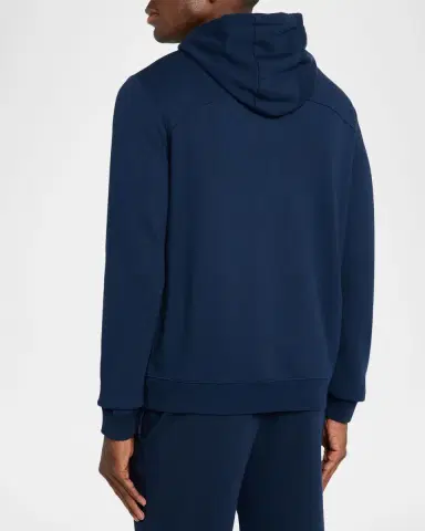 Derek Rose Men's Quinn Cotton Loopback Pullover Hoodie | Thumbnail 2