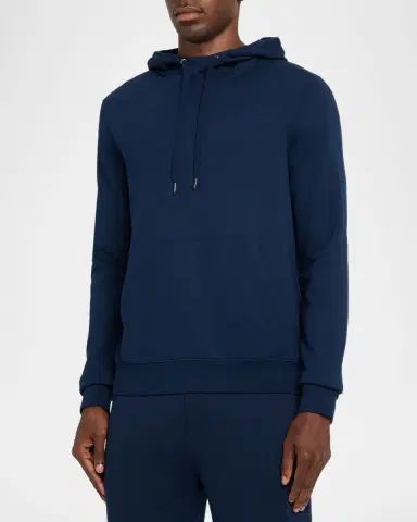 Derek Rose Men's Quinn Cotton Loopback Pullover Hoodie | Thumbnail 3