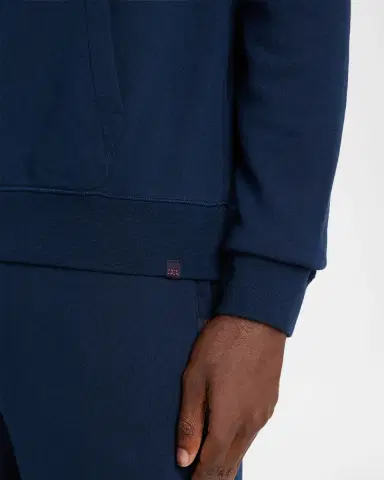 Derek Rose Men's Quinn Cotton Loopback Pullover Hoodie | Thumbnail 4