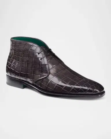 Stefano Ricci Men's Crocodile Leather Chukka Boots | Thumbnail 2 Stefano Ricci Men's Crocodile Leather Chukka Boots | Thumbnail 2