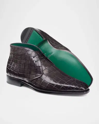 Stefano Ricci Men's Crocodile Leather Chukka Boots | Thumbnail 3 Stefano Ricci Men's Crocodile Leather Chukka Boots | Thumbnail 3