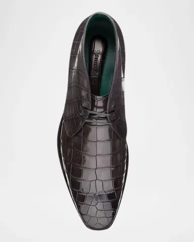 Stefano Ricci Men's Crocodile Leather Chukka Boots | Thumbnail 4 Stefano Ricci Men's Crocodile Leather Chukka Boots | Thumbnail 4