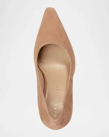 Marc Fisher LTD Minny Suede Snip Toe Block-Heel Pumps | Thumbnail 3 Marc Fisher LTD Minny Suede Snip Toe Block-Heel Pumps | Thumbnail 3