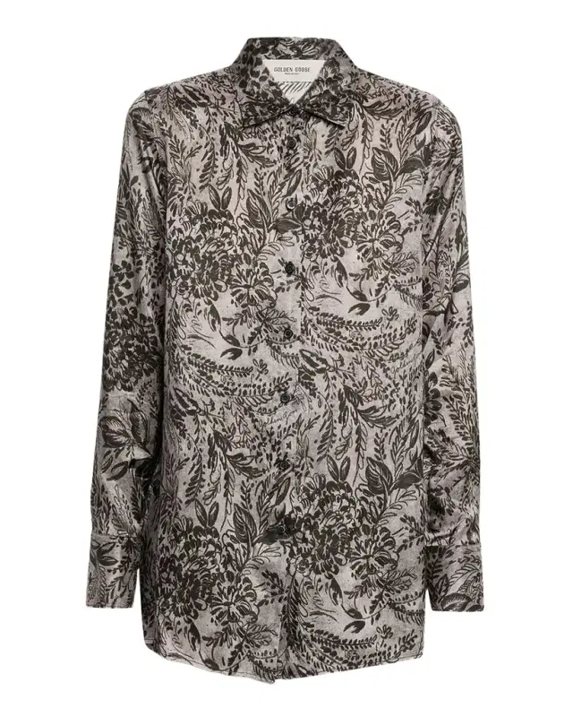 Golden Goose Golden Floral Viscose Twill Shirt