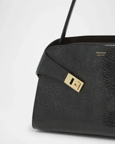 Ferragamo Hug Grain Leather Shoulder Bag | Thumbnail 6 Ferragamo Hug Grain Leather Shoulder Bag | Thumbnail 6
