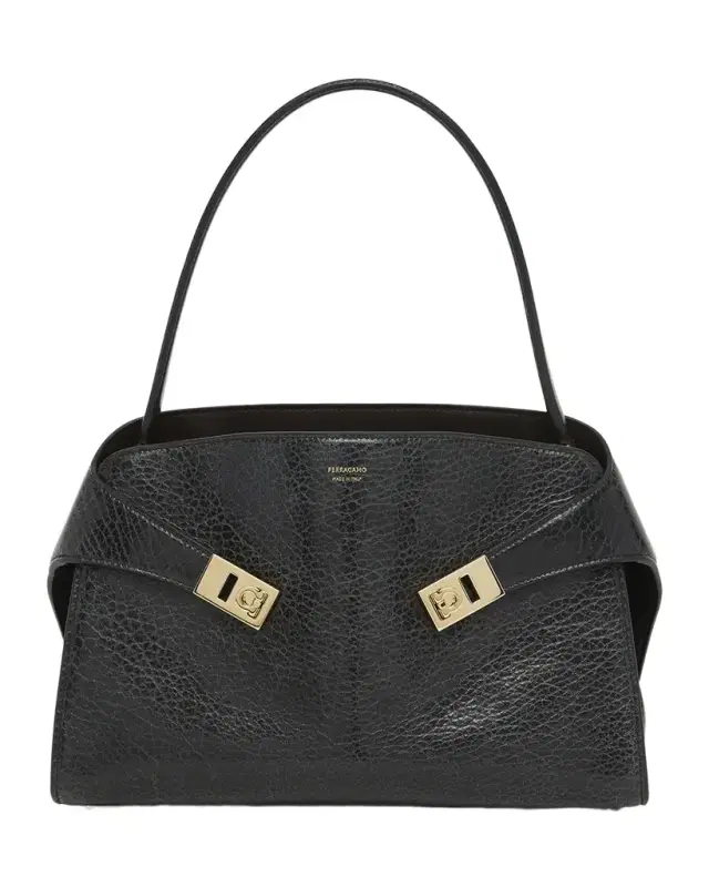 Ferragamo Hug Grain Leather Shoulder Bag
