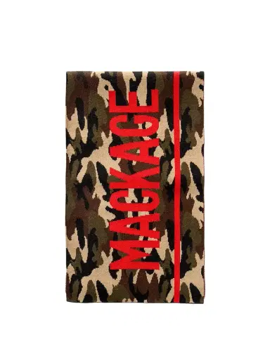 Mackage Men's Juno Wool Camouflage Logo Scarf | Thumbnail 1 Mackage Men's Juno Wool Camouflage Logo Scarf | Thumbnail 1